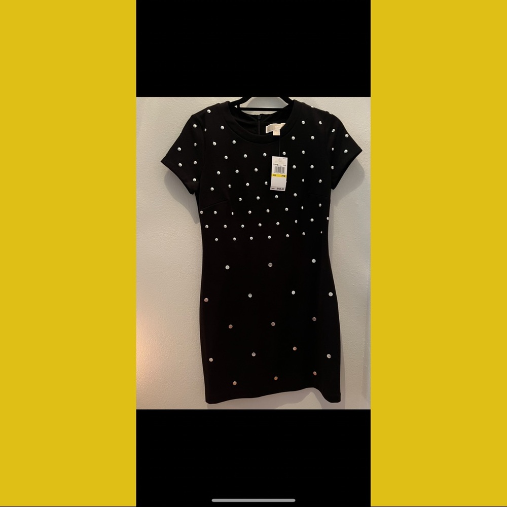 Michel Khors grommet cocktail dress